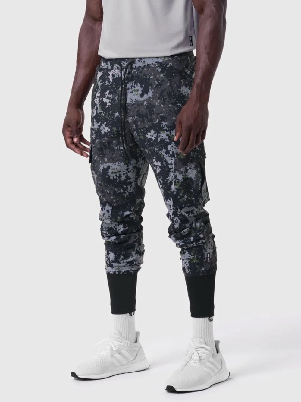 TETRA-LITE® CARGO HIGH RIB ASRV Black and Gray Digital Camo Joggers